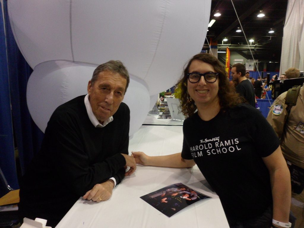 Ivan Reitman and Danielle Solzman at Wizard World Chicago 2018.