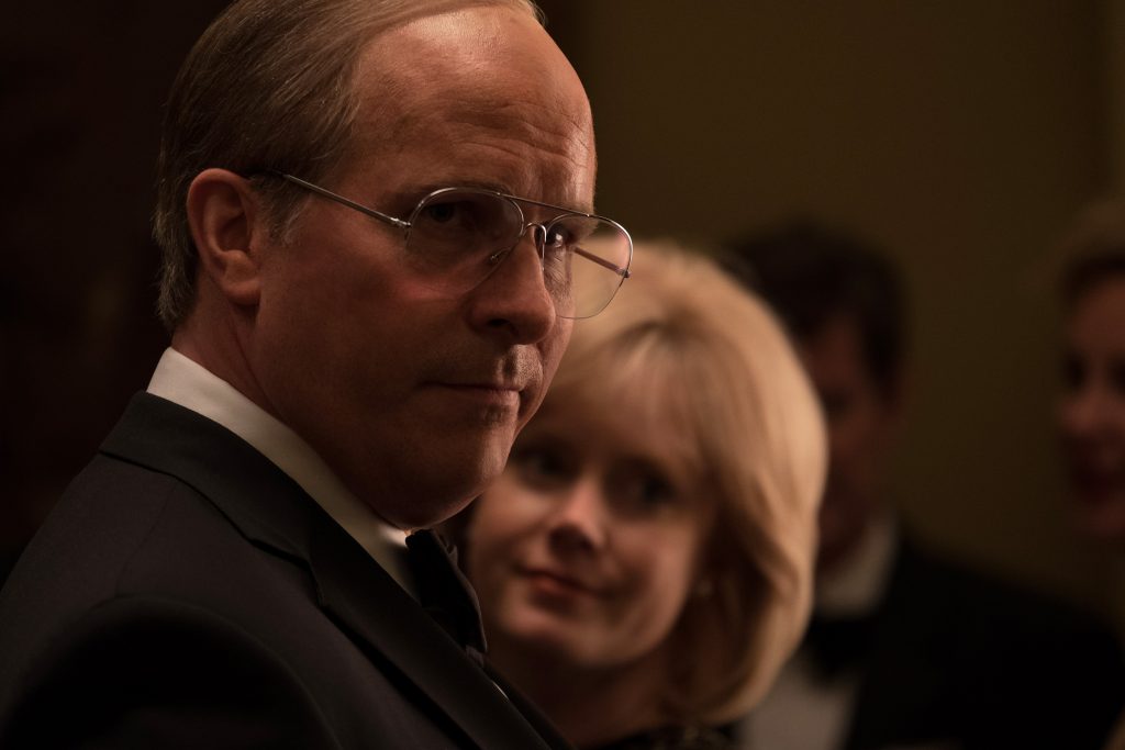 Christian Bale (left) stars as Dick Cheney and Amy Adams (right) stars as Lynne Cheney in Adam McKay’s VICE, an Annapurna Pictures release.