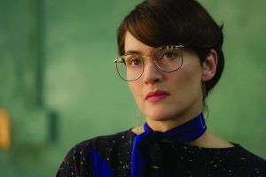 Kate Winslet as Joanna Hoffman in Steve Jobs.