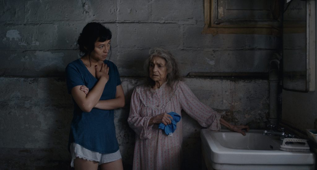 Olivia (Isabel Sandoval) and Olga (Lynn Cohen) in Lingua Franca.