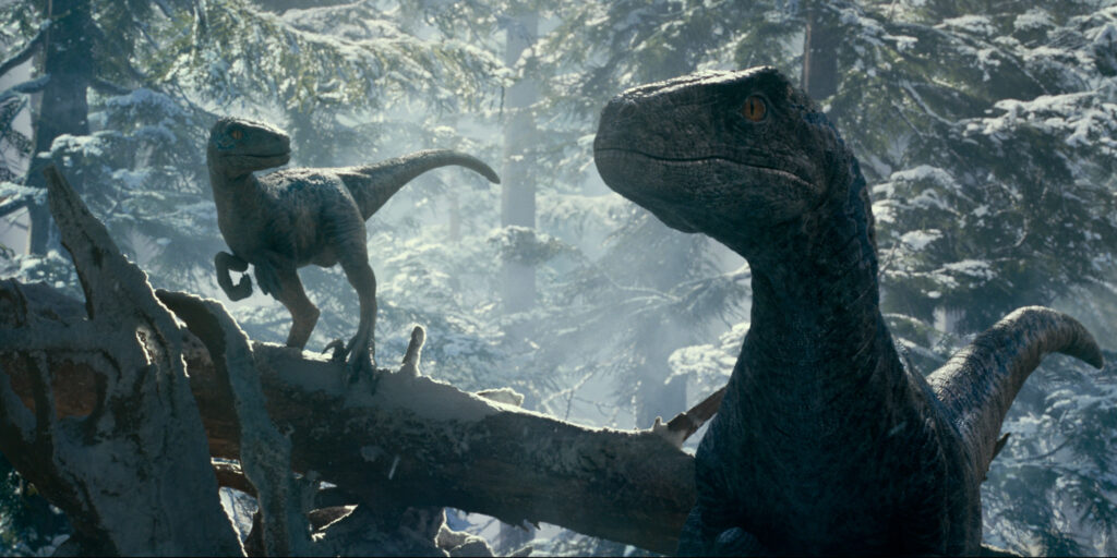 Beta and Blue in Jurassic World Dominion