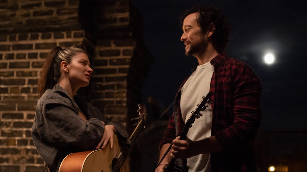 Eve Hewson and Joseph Gordon-Levitt in "Flora and Son," premiering September 29, 2023 on Apple TV+.