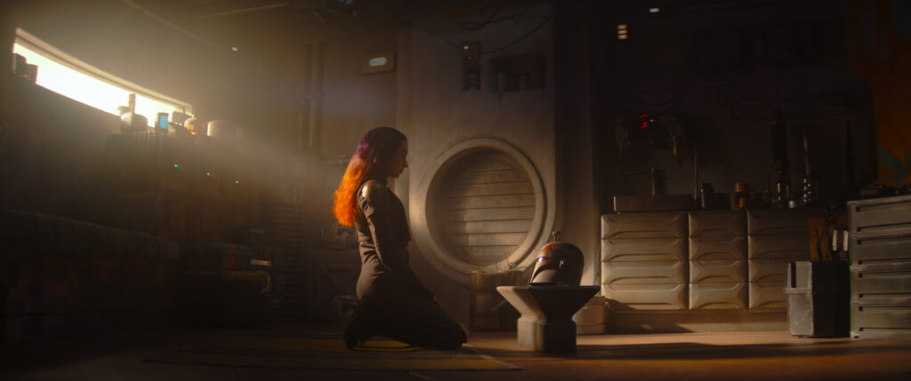 Sabine Wren (Natasha Liu Bordizzo) in Star Wars: Ahsoka.