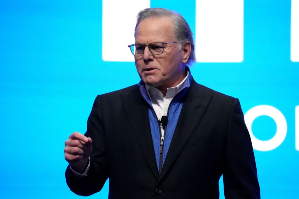 David Zaslav, President and CEO of Warner Bros. Discovery, speaks onstage during a Warner Bros. Discovery Streaming Press Event at Warner Bros. Studios on April 12, 2023 in Burbank, California.