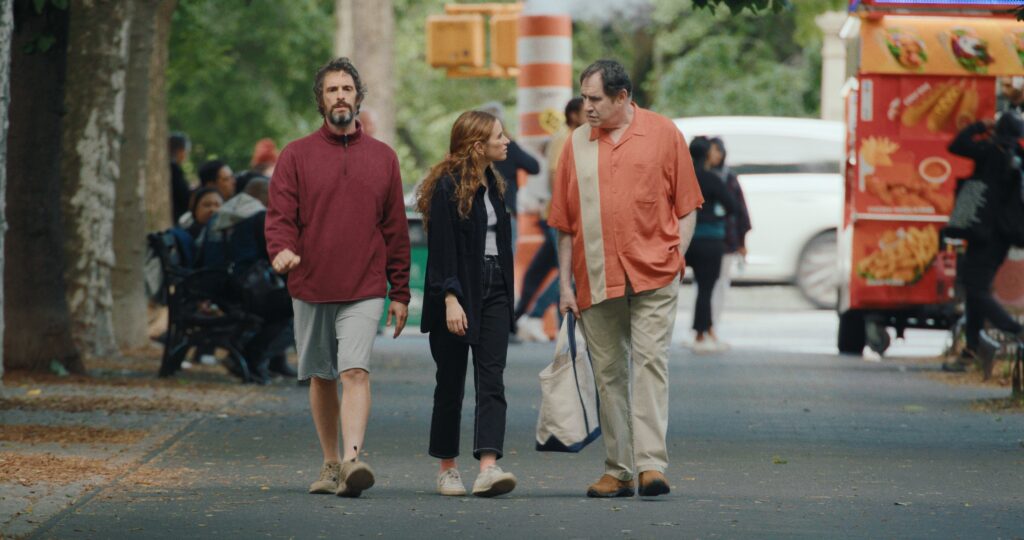 Eddie Cohen (Will Janowitz), Chloe Cohen (Ellie Sachs), and Robert Cohen (Richard Kind) in Proof of Concept.