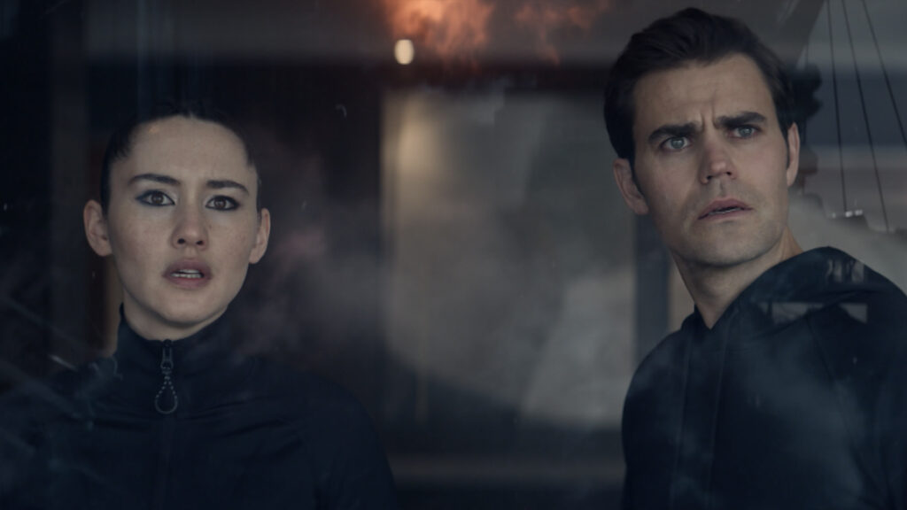 Christina Chong as La’An Noonien-Singh and Paul Wesley as James T. Kirk in the trailer for season 2 of Star Trek: Strange New Worlds, streaming on Paramount+, 2023.