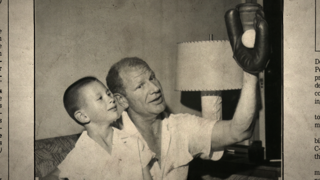 L-R: Mike Veeck and Bill Veeck.