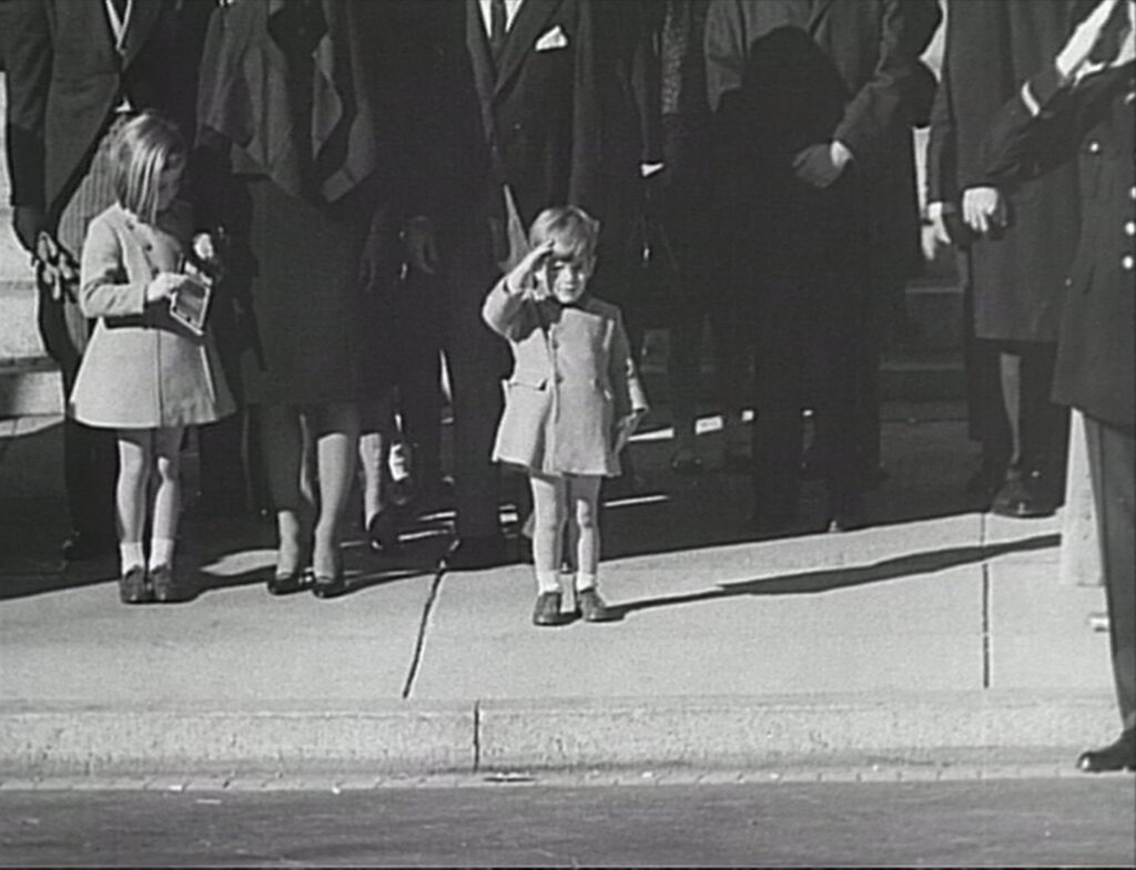 John F. Kennedy Jr., salutes as the casket of his father, President John F. <yoastmark class=