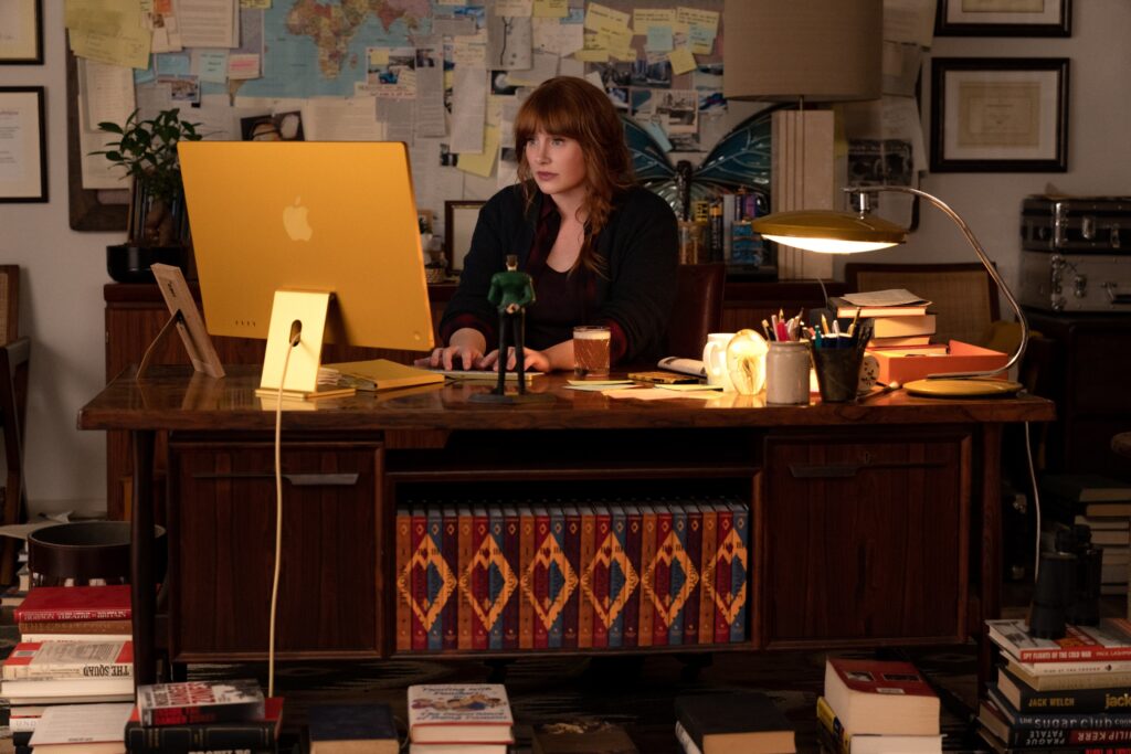 Bryce Dallas Howard as Elly Conway in Argylle, directed by Matthew Vaughn.