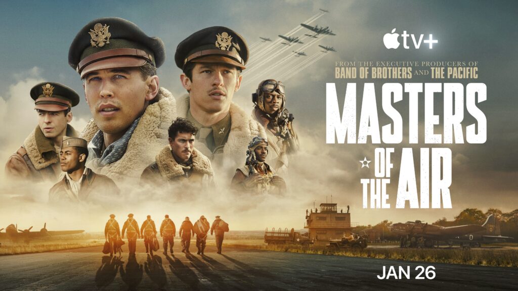 "Masters of the Air" artwork, premiering January 26, 2024 on Apple TV+.