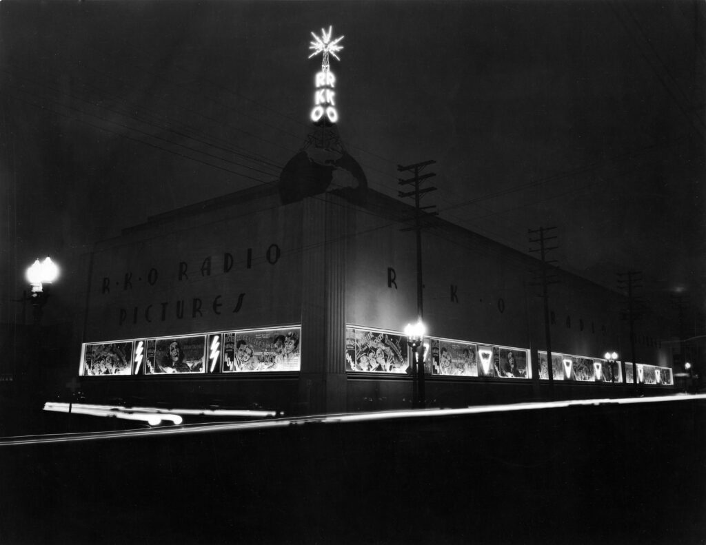 Exterior, RKO-Radio Pictures studios, Hollywood, Los Angeles, California, 1935.