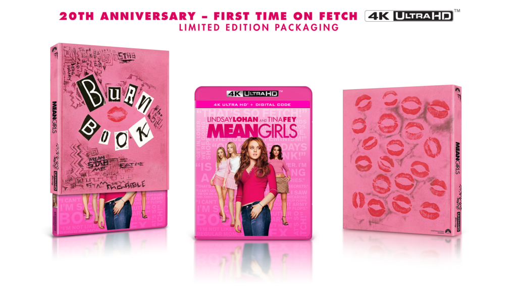 Mean Girls 20th Anniversary 4K Ultra HD artwork.