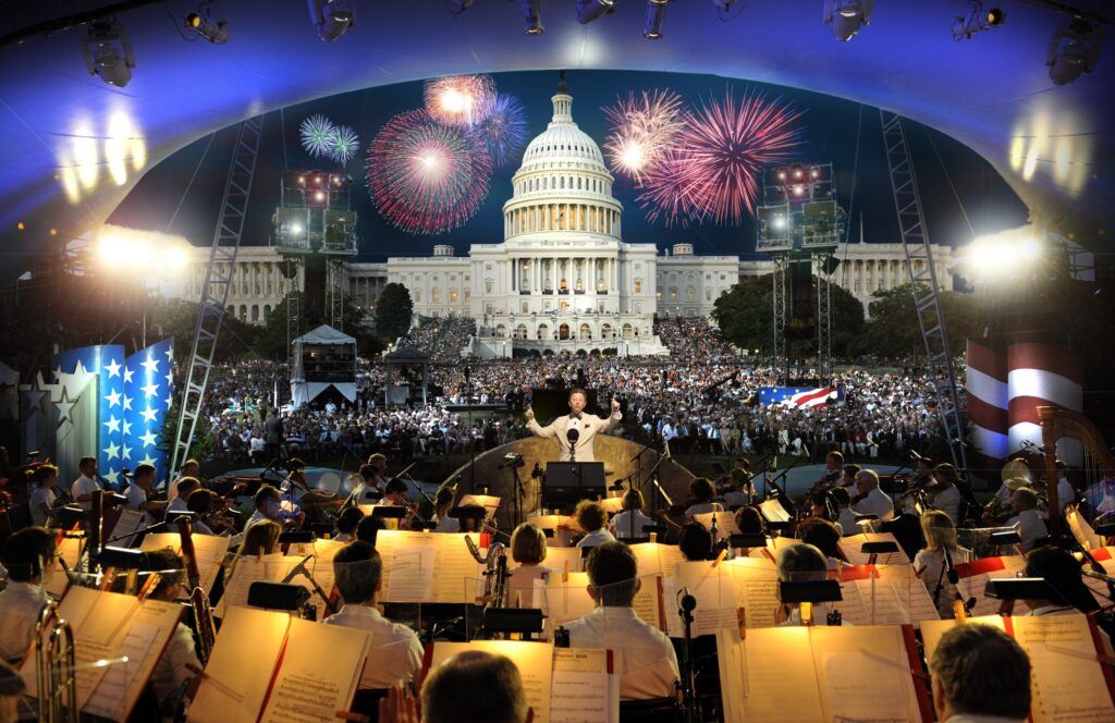 Orchestra with Maestro Jack Everly during A Capitol Fourth.