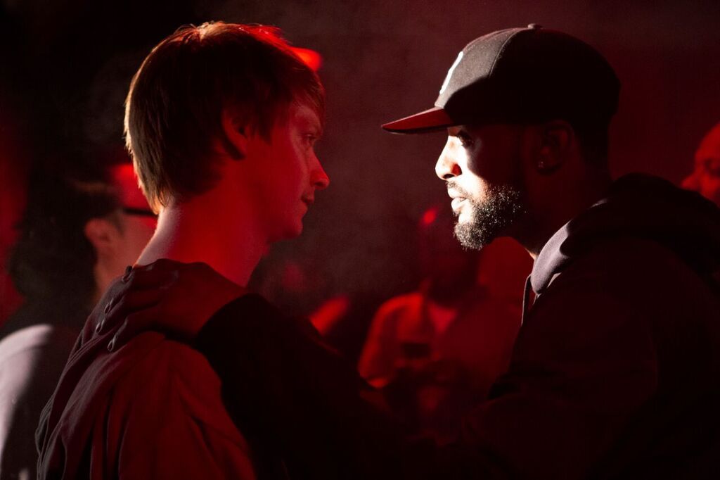 Calum Worthy and Jackie Long in Bodied.