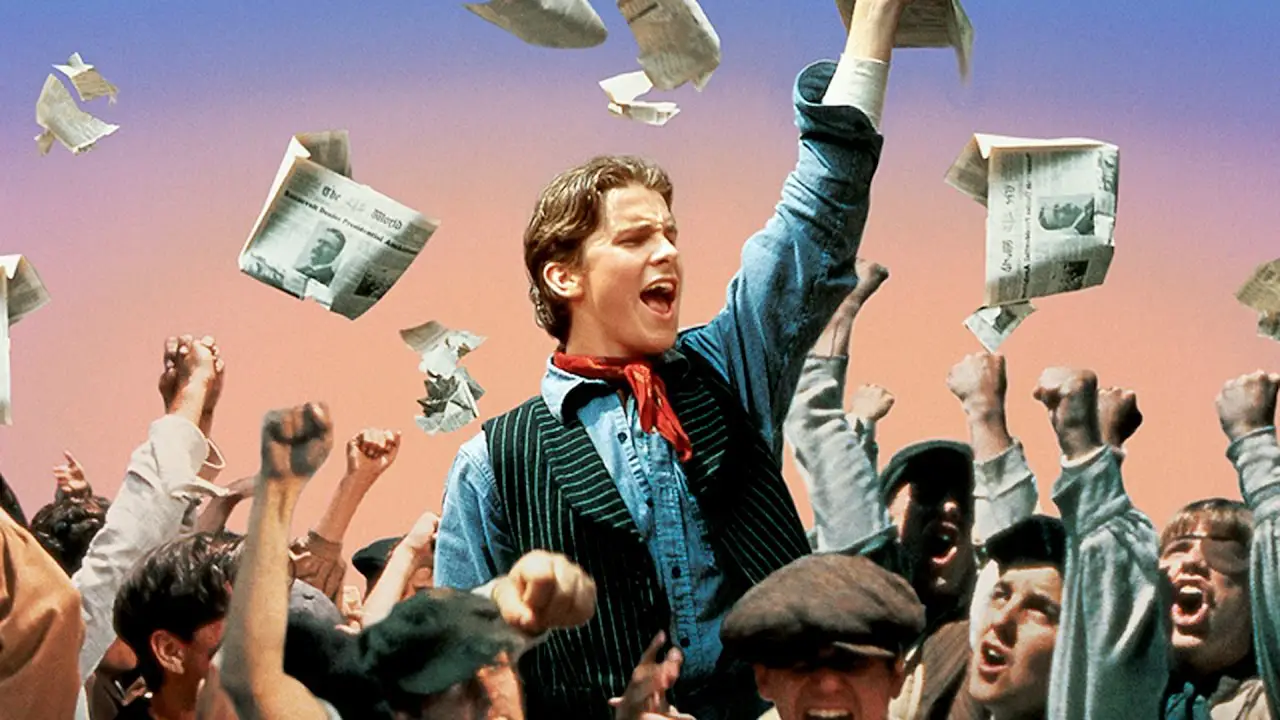 Christian Bale in Disney's Newsies.