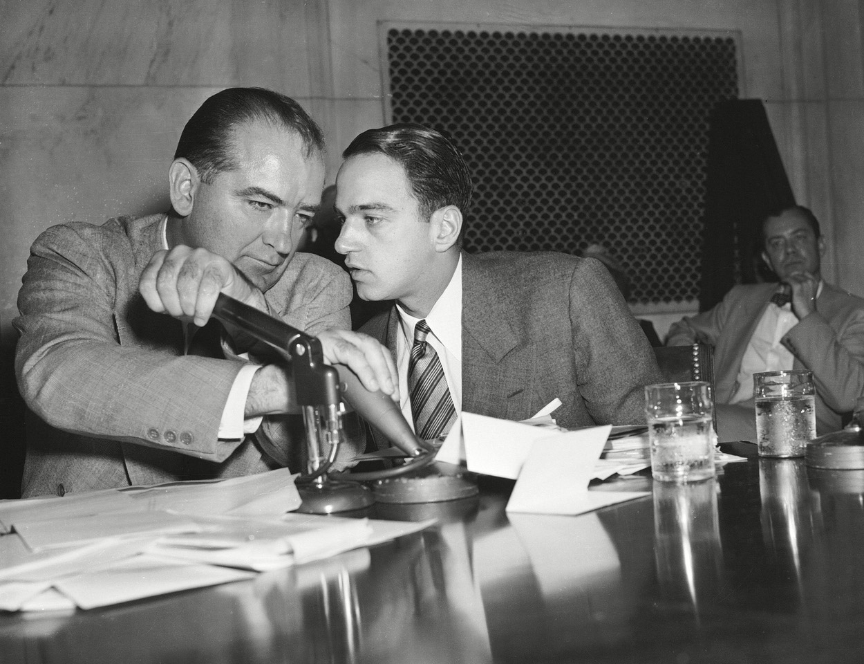 Joseph McCarthy and Roy Cohn in Where's My Roy Cohn?