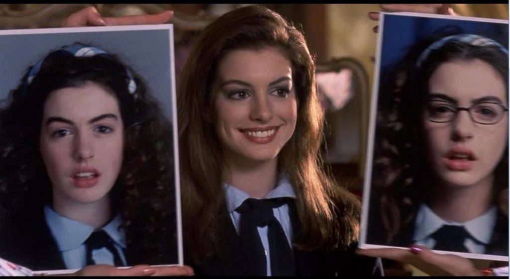 Anne Hathaway in The Princess Diaries.