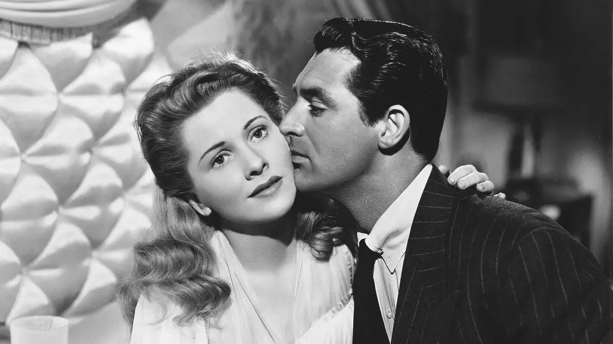 Joan Fontaine and Cary Grant in Suspicion.