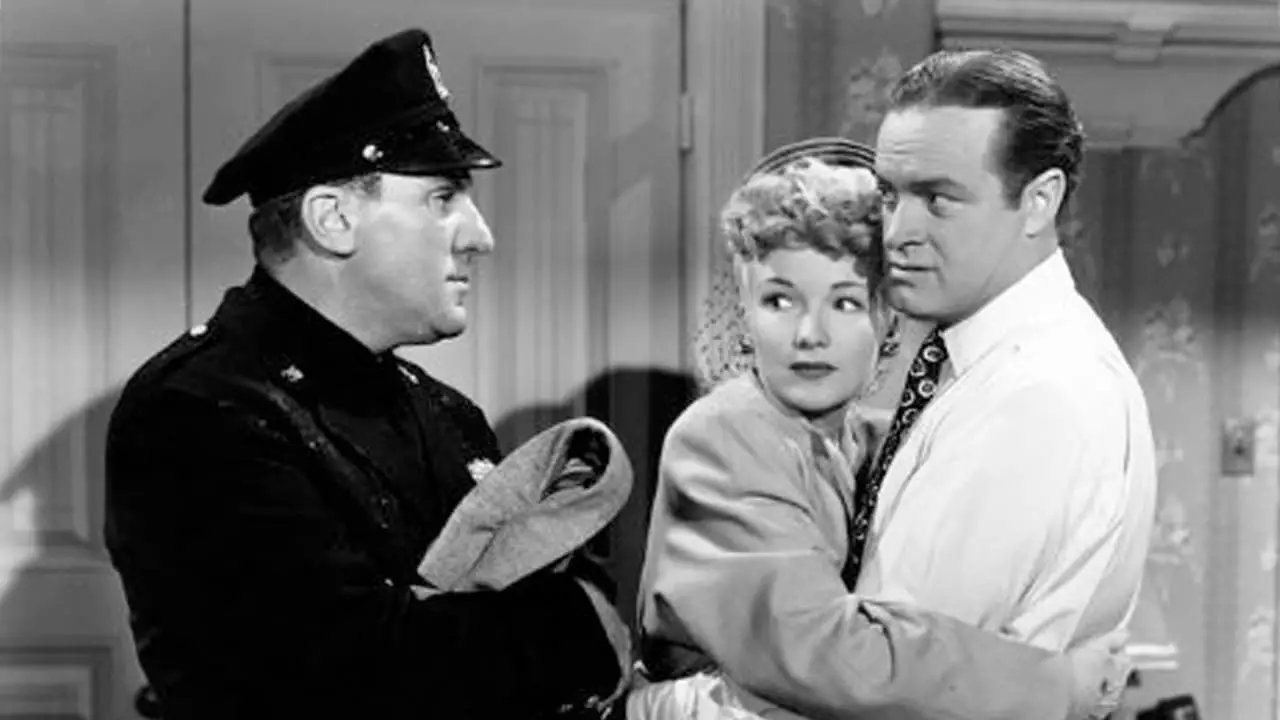 William Bendix, Vera Marshe, and Bob Hope in Where There's Life.