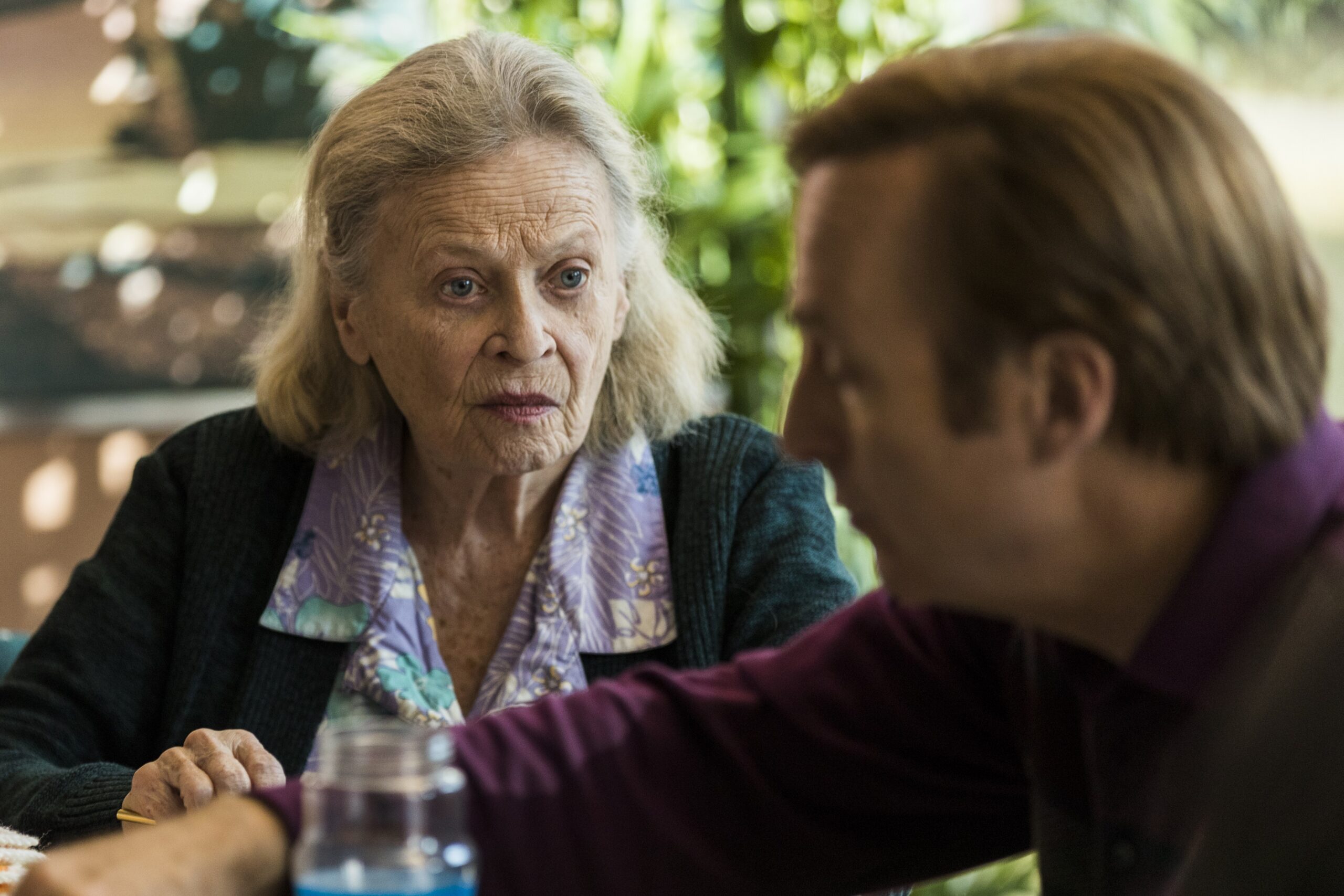 Bonnie Bartlett as Myrtle and Bob Odenkirk as Jimmy McGill in Better Call Saul