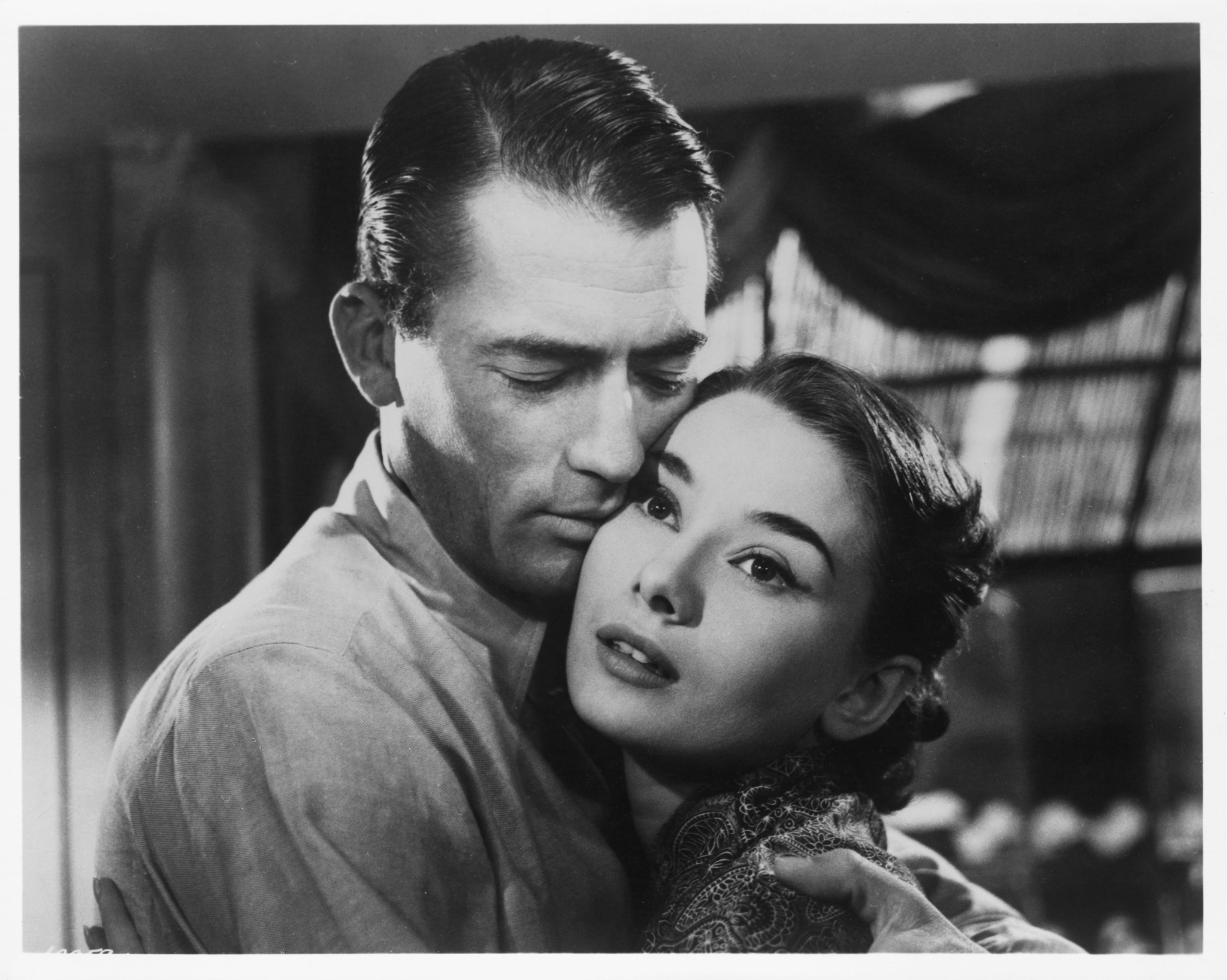 Gregory Peck and Audrey Hepburn in Roman Holiday.