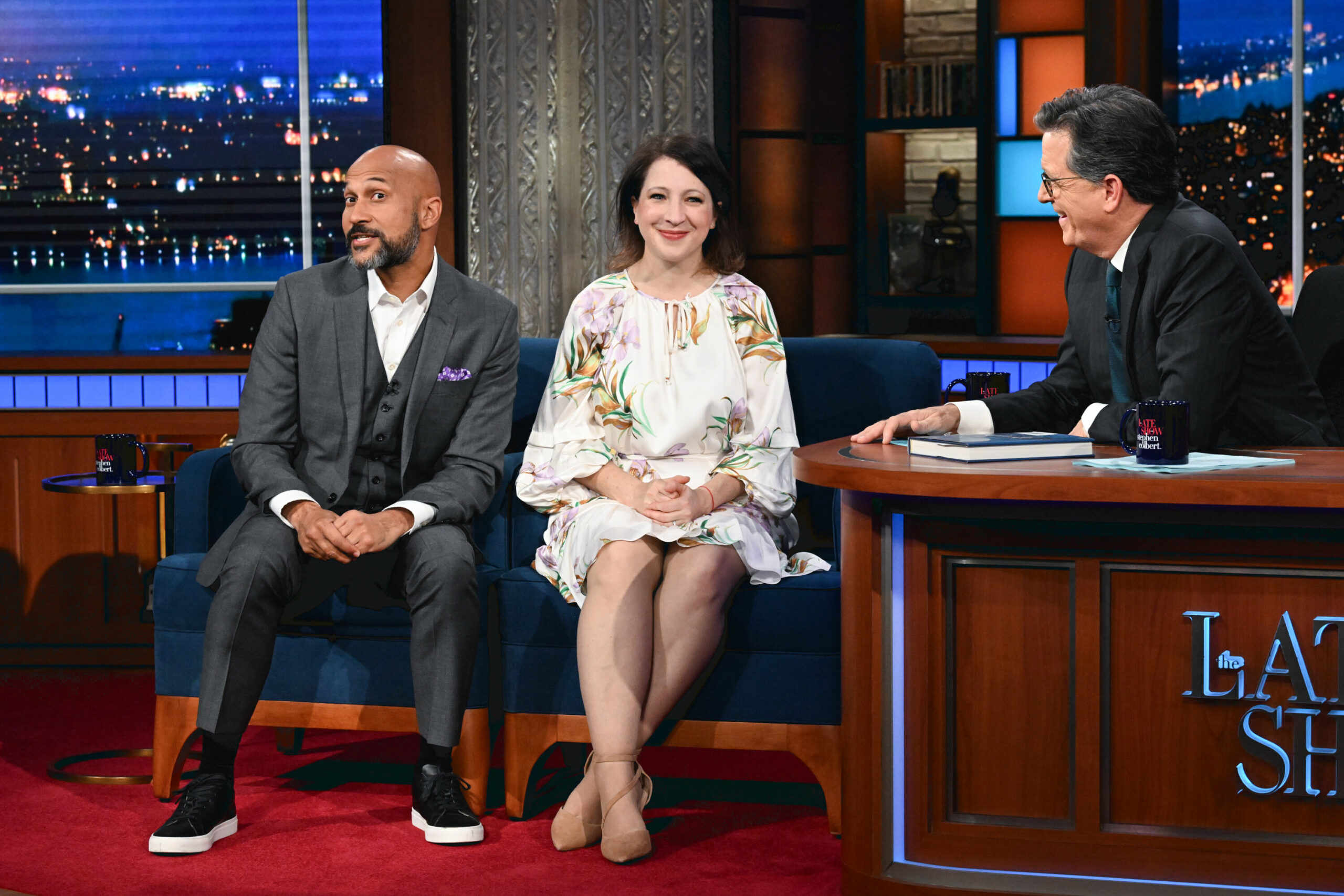 The Late Show with Stephen Colbert and guests Keegan-Michael Key & Elle Key during Thursday’s October 26, 2023 show.