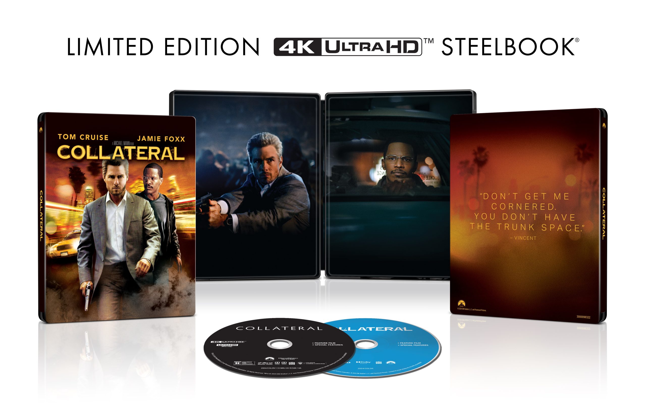 Collateral 4K UHD Steelbook artwork.