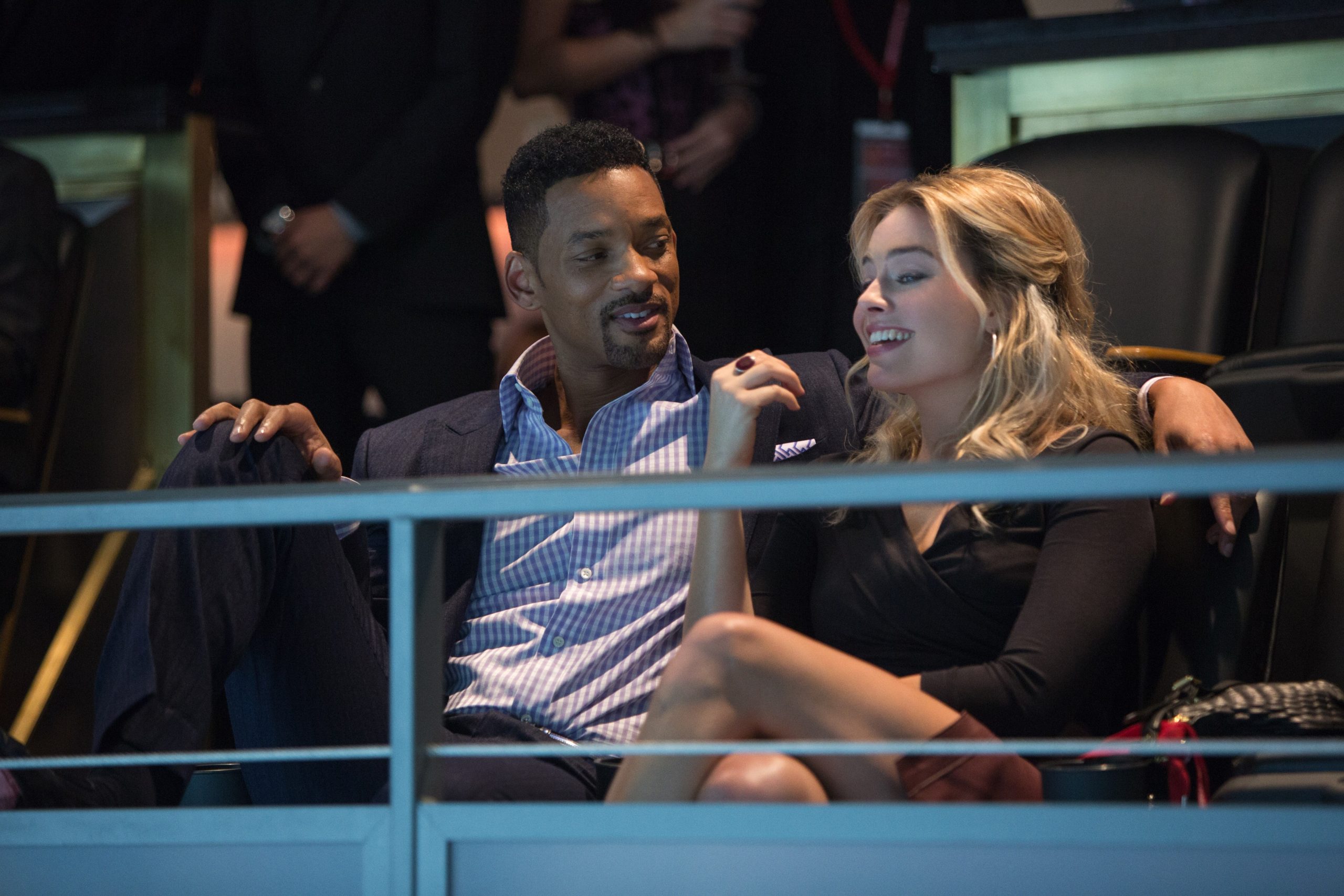 (L-R) WILL SMITH stars as Nicky and MARGOT ROBBIE as Jess in Warner Bros. Pictures' heist film "FOCUS." Distributed by Warner Bros. Pictures, a Warner Bros. Entertainment Company.