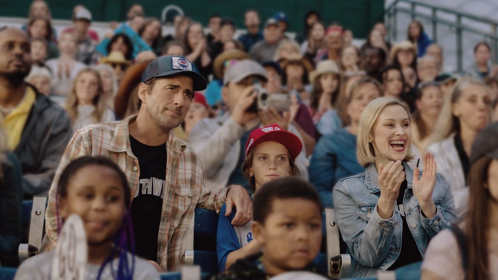 Luke Wilson and Sarah Gadon in You Gotta Believe.