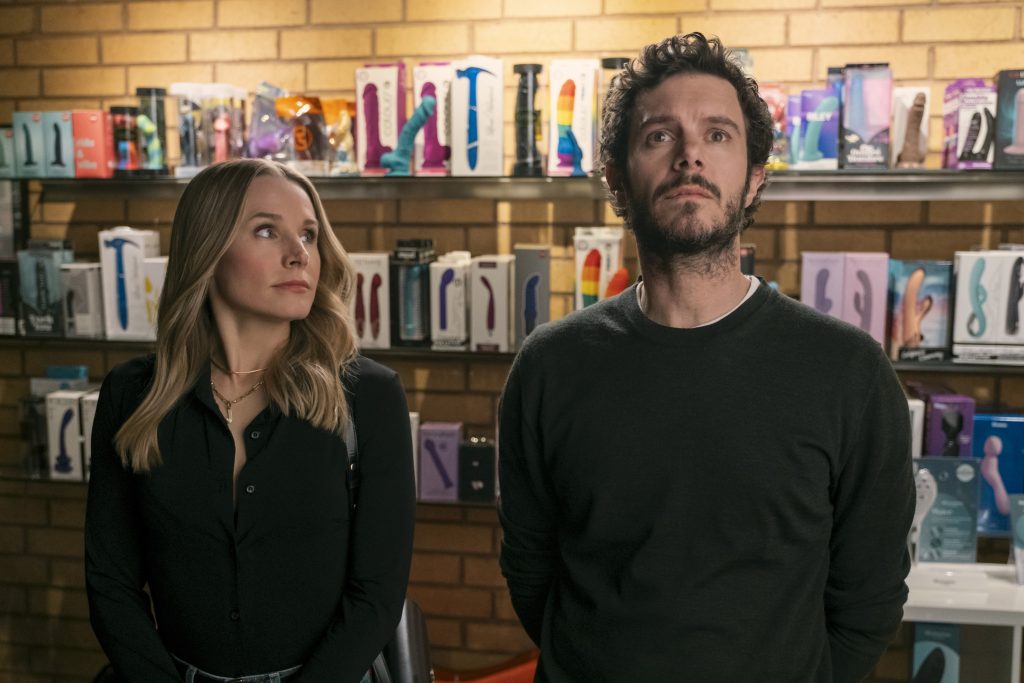 (L to R) Kristen Bell as Joanne, Adam Brody as Noah in episode 106 of Nobody Wants This.