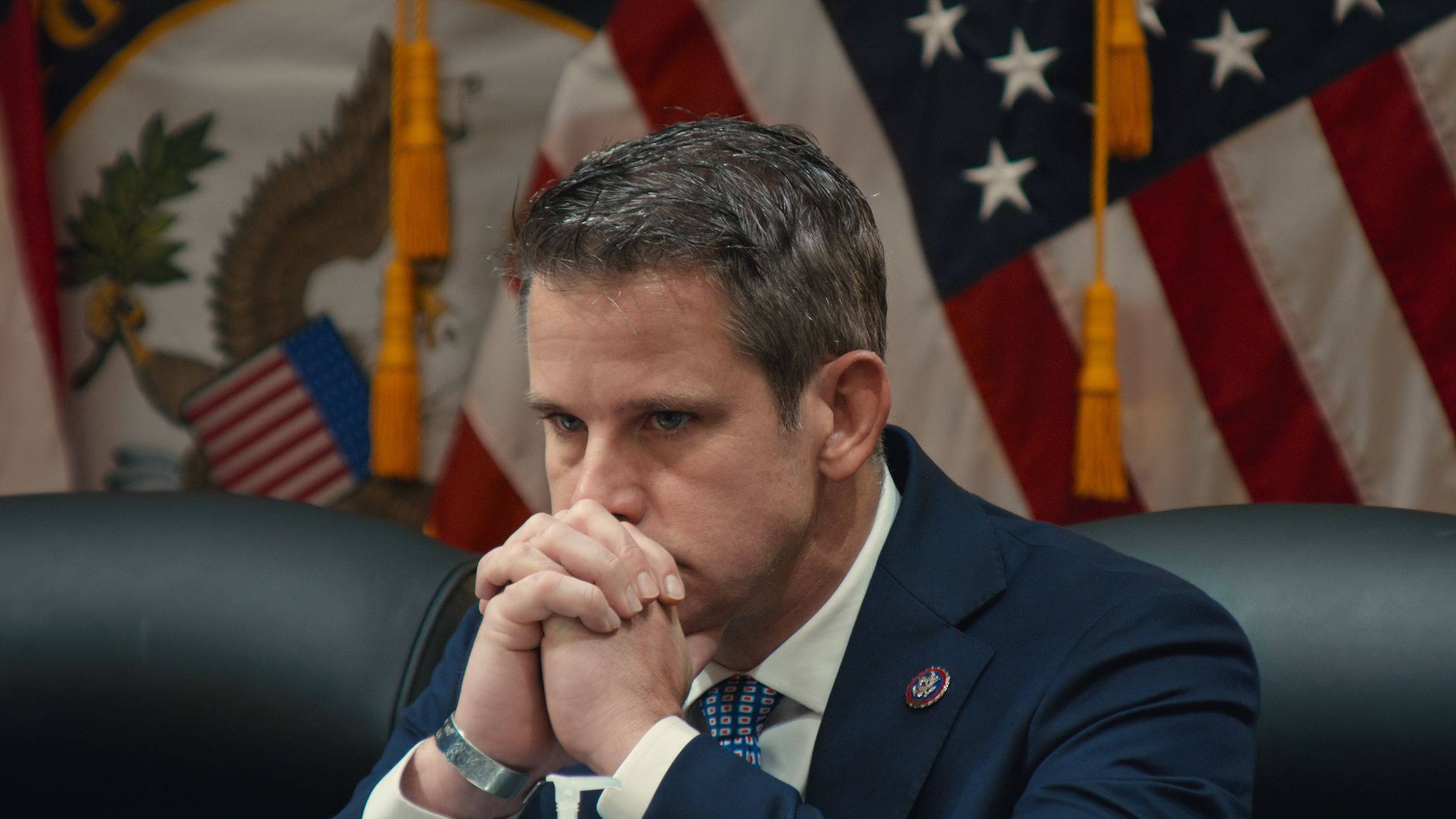 Adam Kinzinger in a still from The Last Republican.