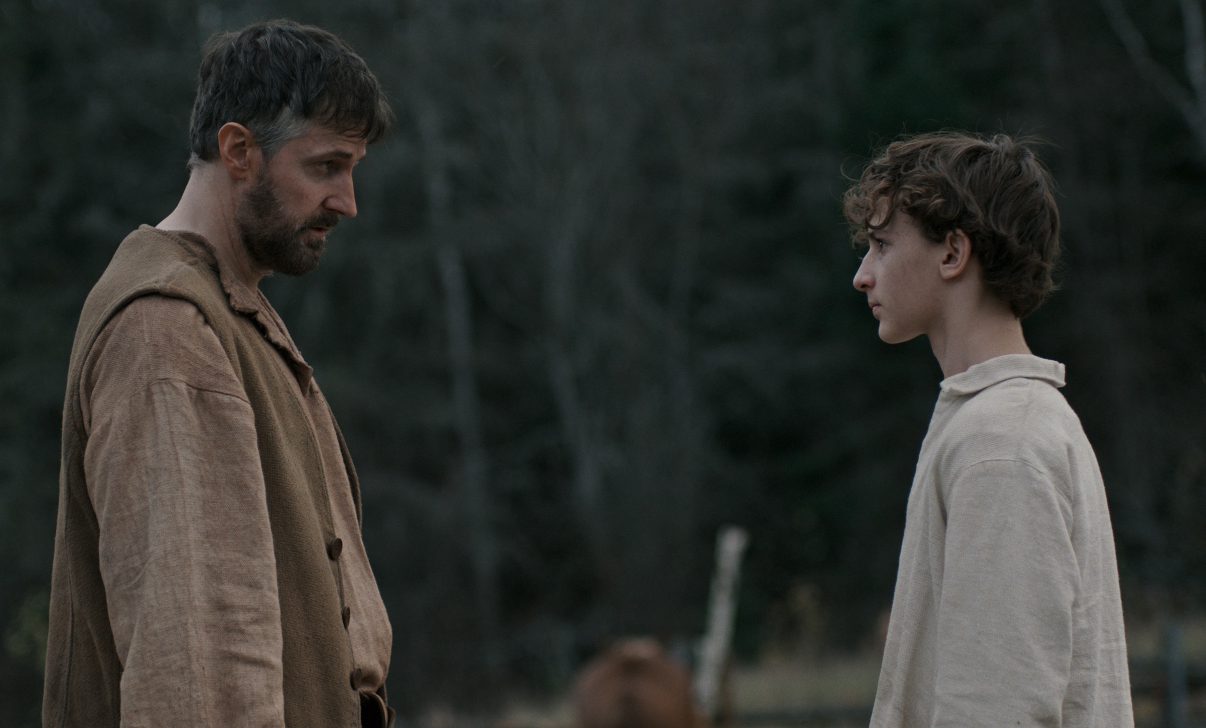 Jasko (Richard Armitage) and Maxwell Smart (Jett Klyne) in The Boy in the Woods.