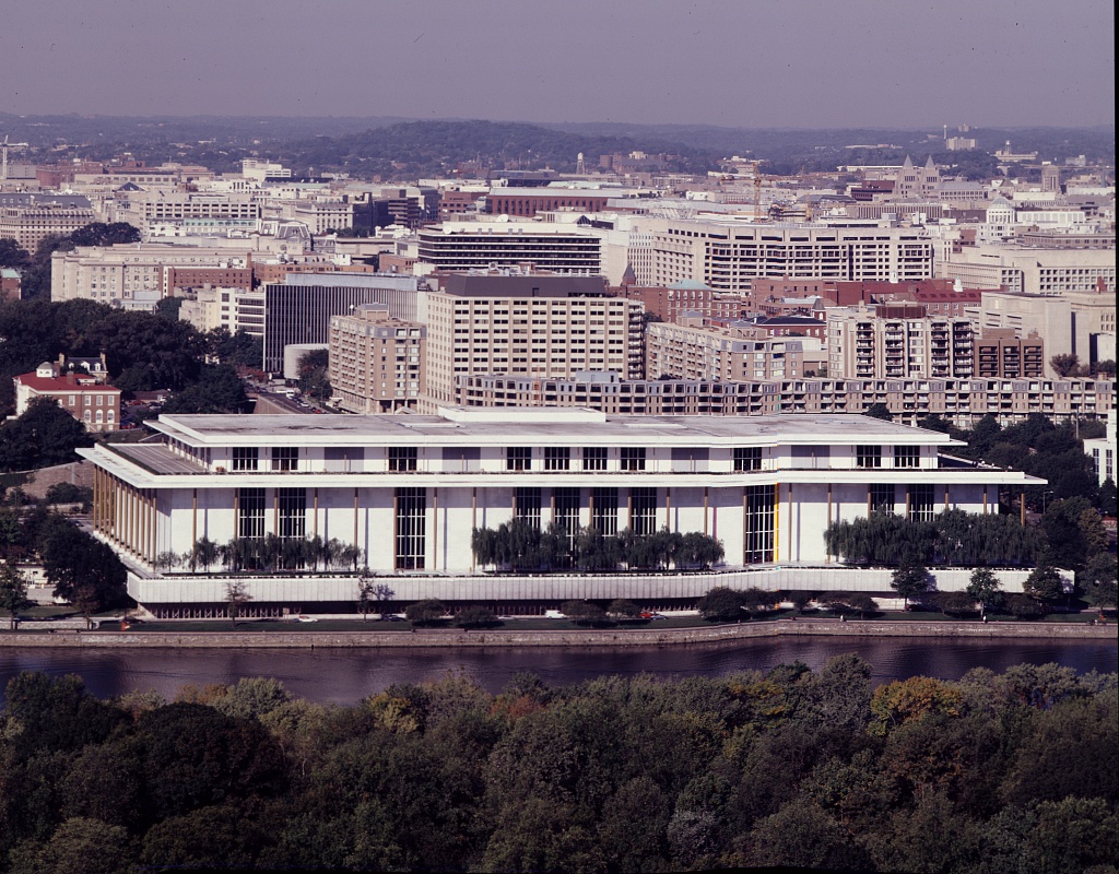Exterior view of the Kennedy Center for the Performing Arts in Washington, D.C.