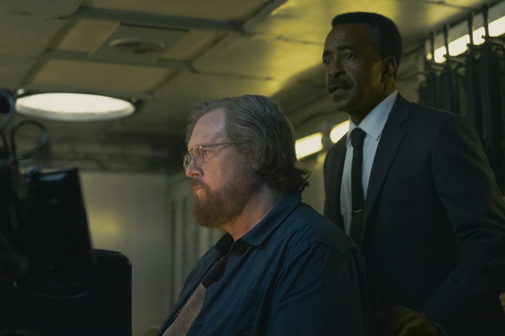 Steve Agee and Tim Meadows in season 2 of Peacemaker.