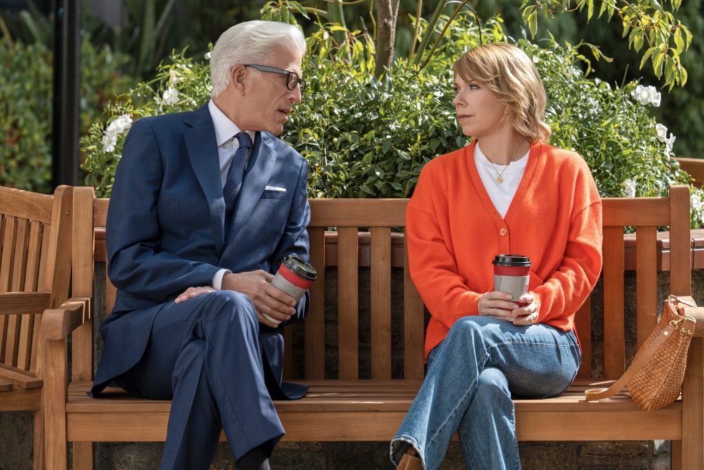 (L to R) Ted Danson as Charles, Mary Elizabeth Ellis as Emily in episode 203 of A Man on the Inside.