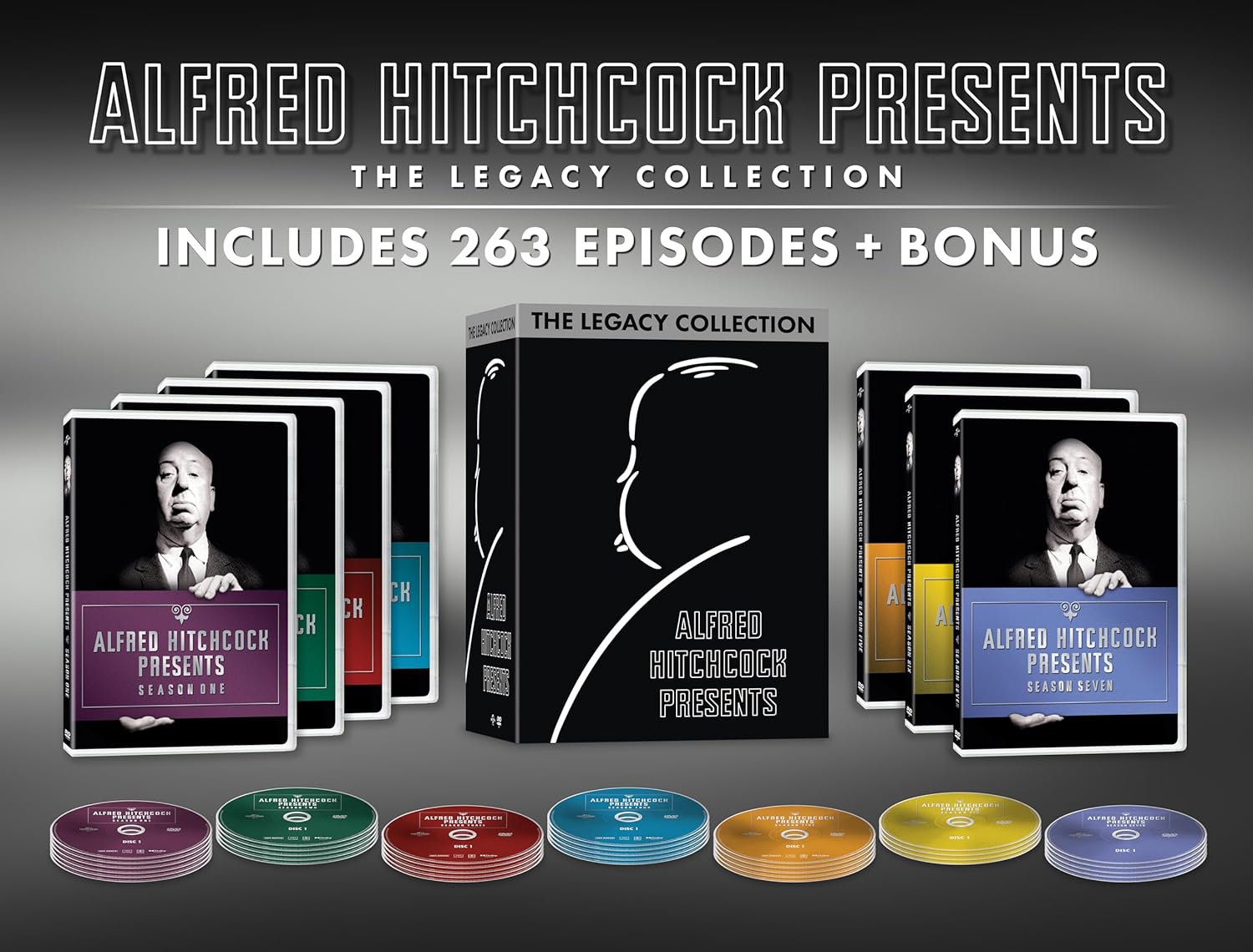 Alfred Hitchcock Presents: The Legacy Collection artwork.