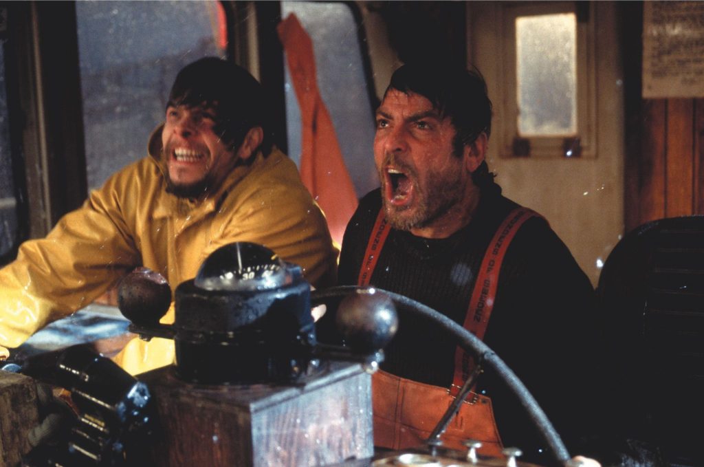 L-R: Mark Wahlberg and George Clooney in The Perfect Storm.