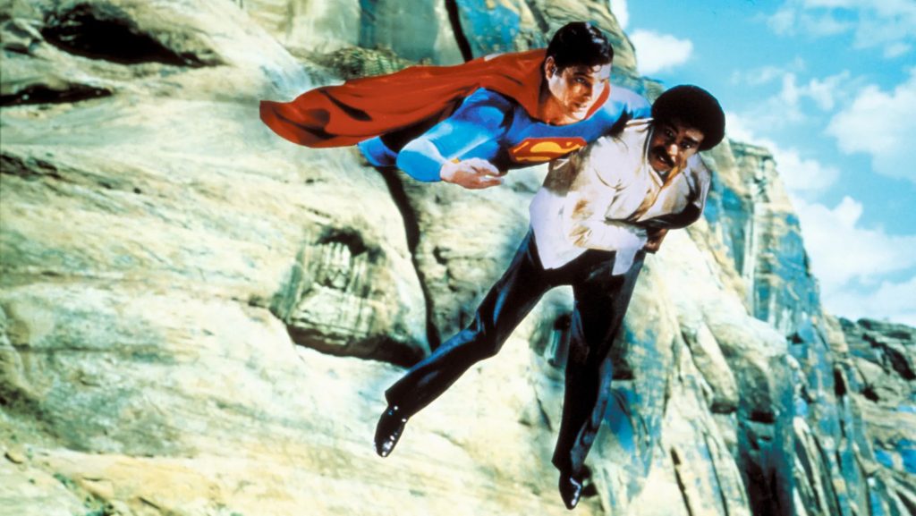 L-R: Christopher Reeve and Richard Pryor in Superman III.