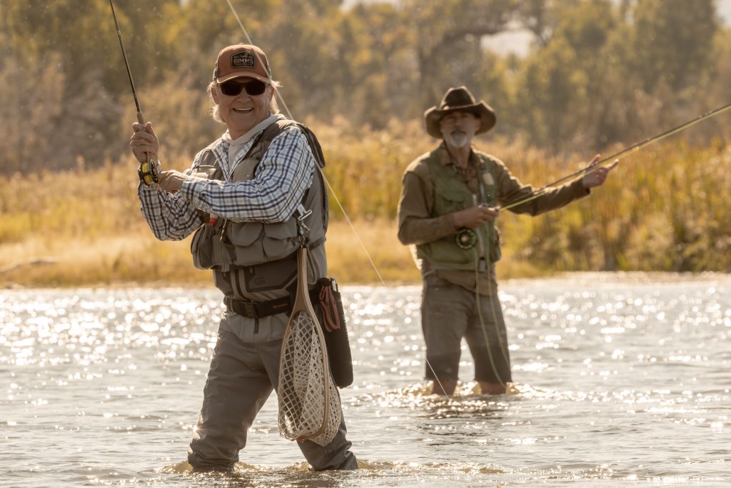 Pictured (L-R): Kurt Russell as Preston Clyburn and Matthew Fox as Paul Clyburn, in season 1, episode 1 of the Paramount+ series THE MADISON.