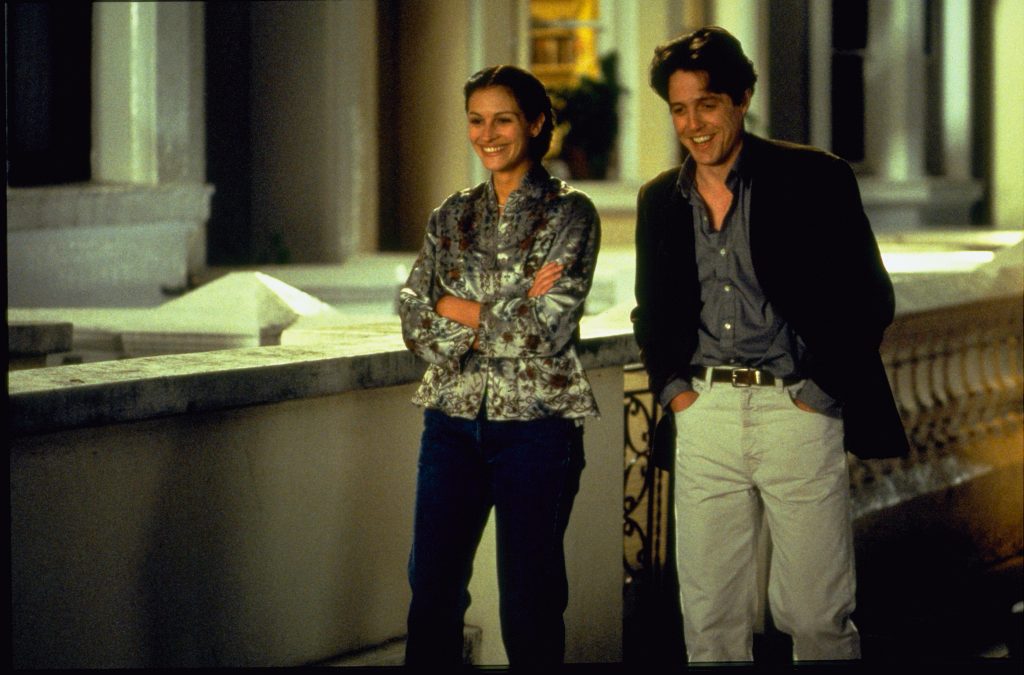Julia Roberts and Hugh Grant in Notting Hill.